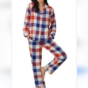 BedHead flannel checked pajama set, Large